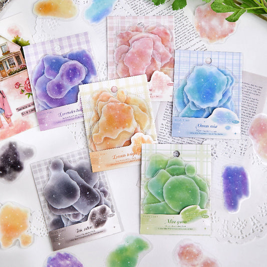 20 Pcs Watercolor Themed PET Stickers CWSY