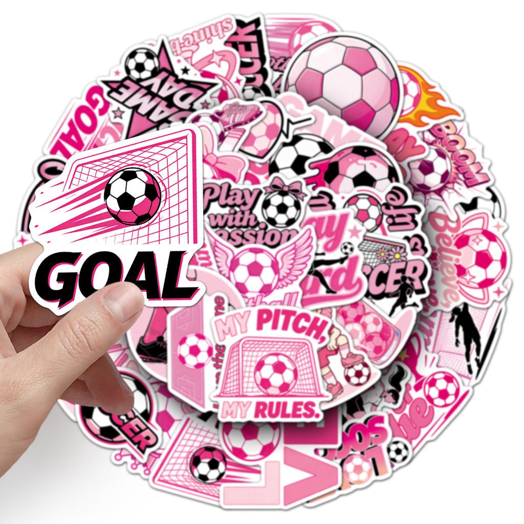 50Pcs Football Theme Waterproof Vinyl Stickers STY07