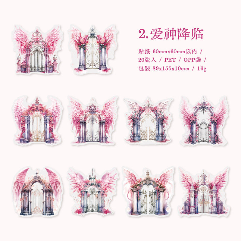20 Pcs Windows and Angela PET Stickers TSLY