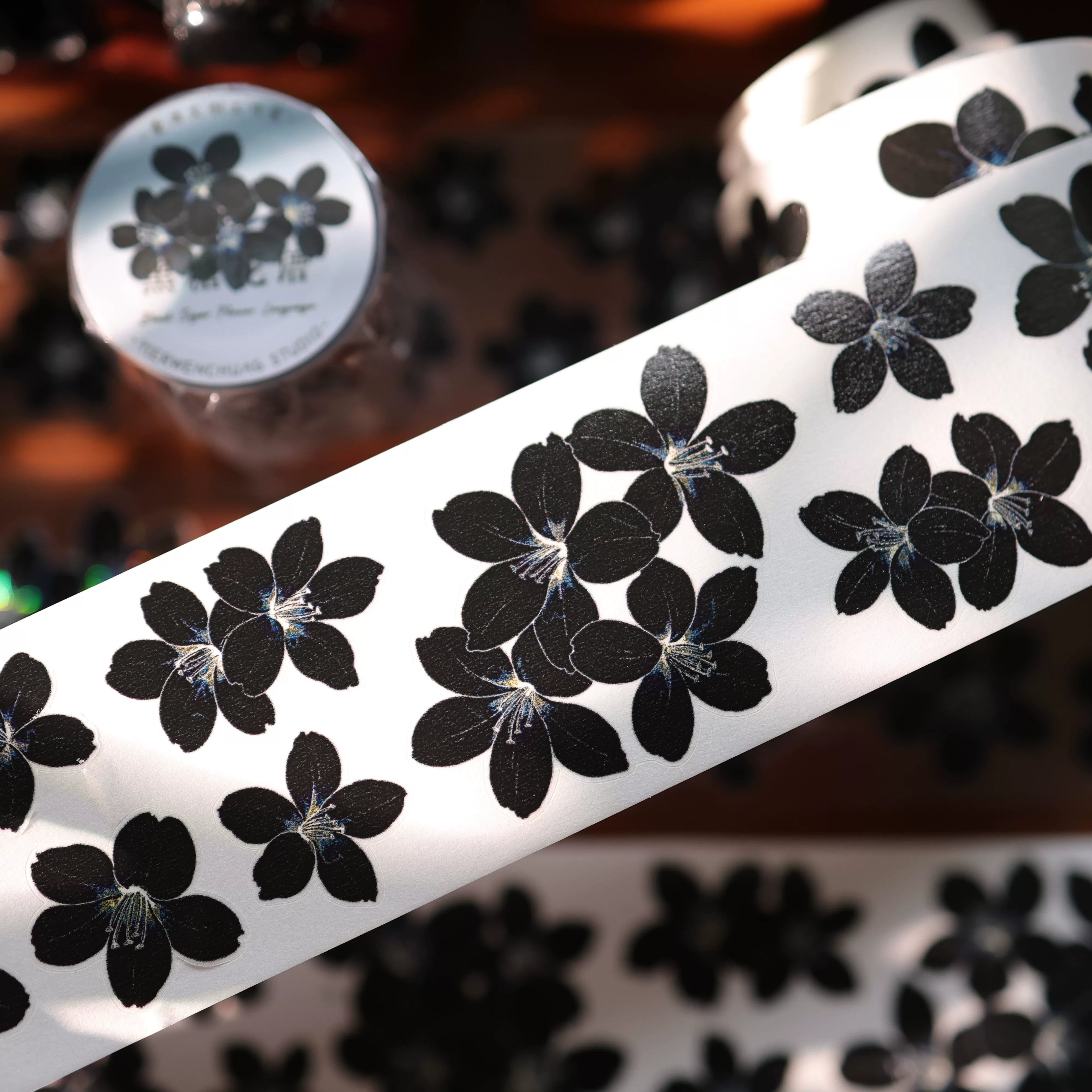 Floral Decorative Tape Rolls- Muscovado Whispers