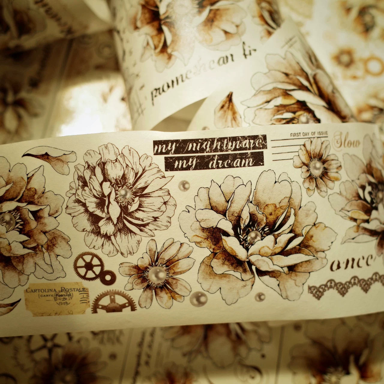 Floral Decorative Tape Rolls- Old Tyme Memories