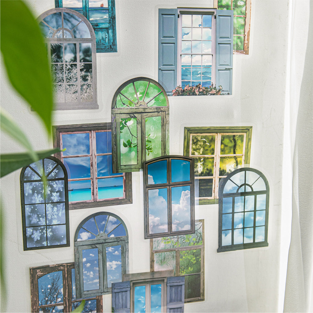20 Pcs Window PET Stickers CWQX