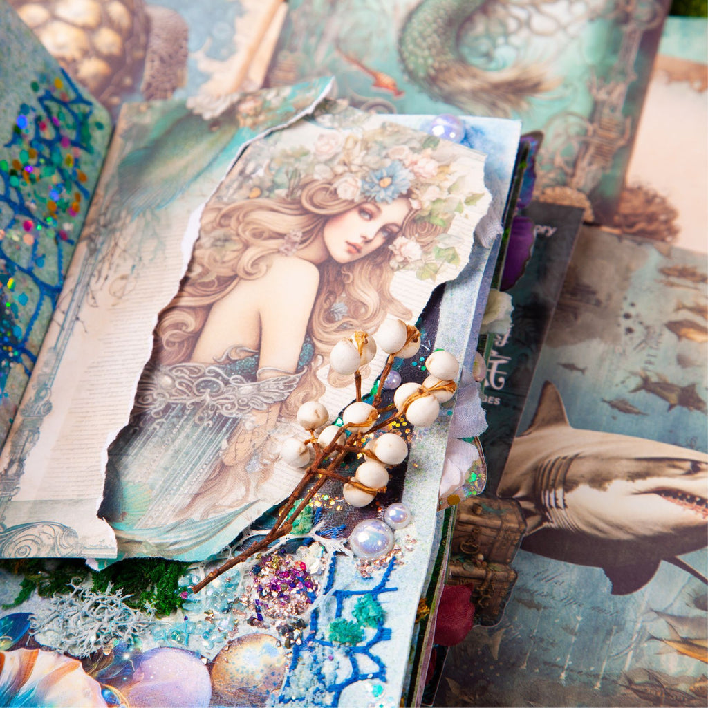 30 Pcs Ocean Theme Scrapbook Paper MHHD