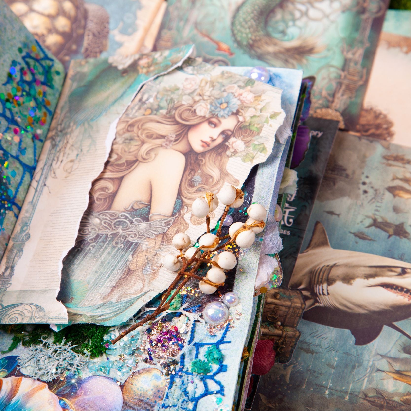 30 Pcs Ocean Theme Scrapbook Paper MHHD
