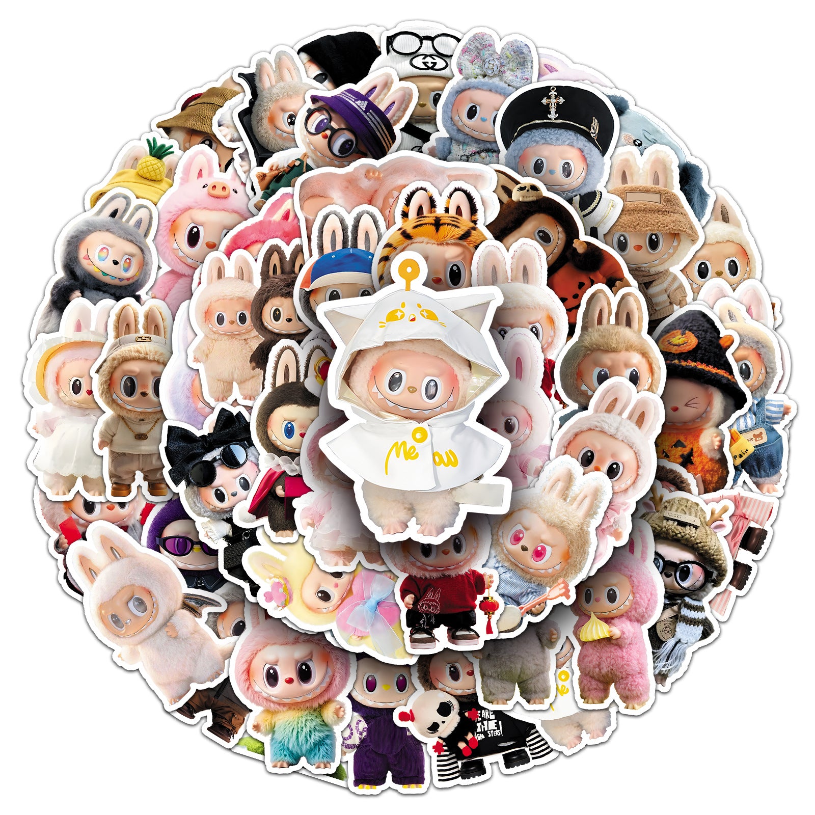 50Pcs Playful Monster Friends Vinyl Stickers LBB05
