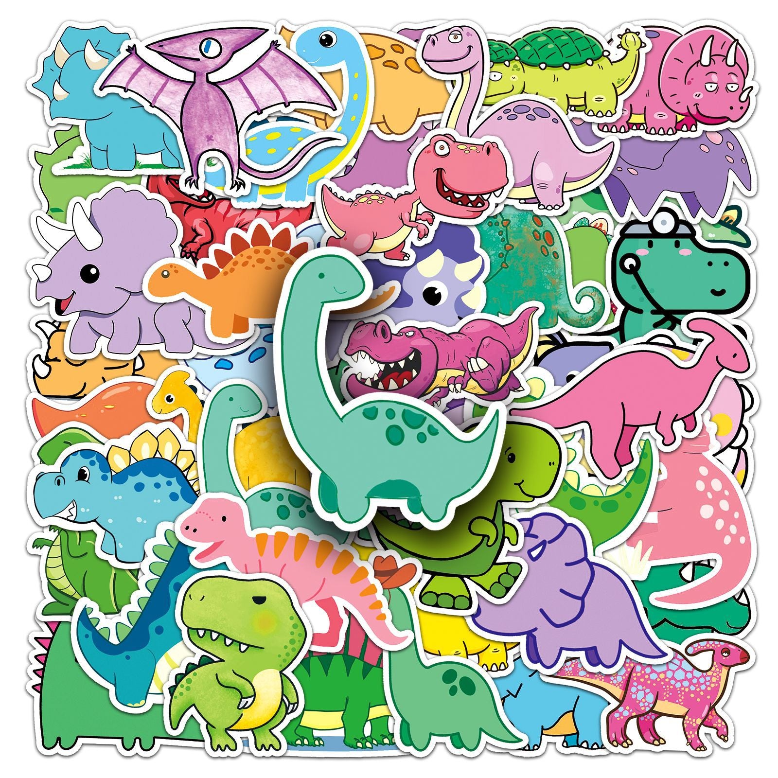 50 Pcs Vinyl Dinosaur Stickers XKL581