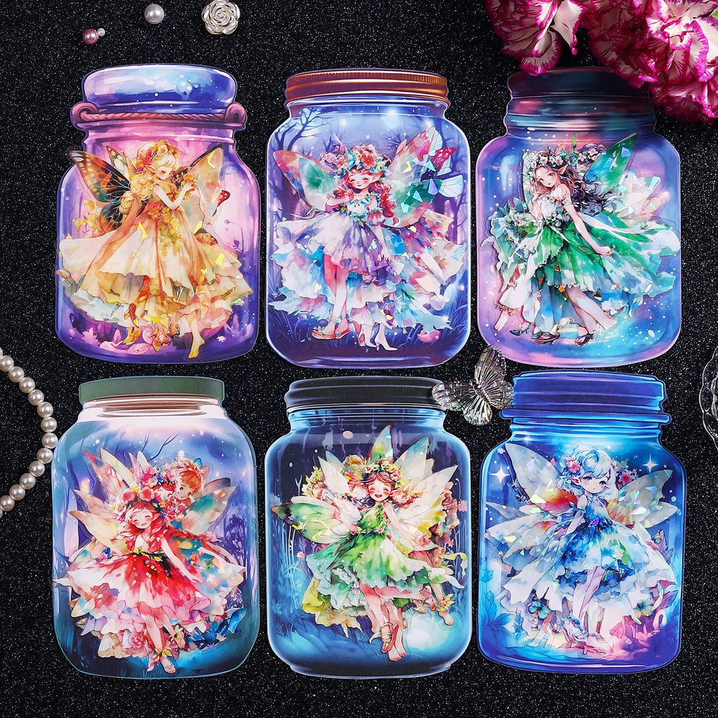 5 Pcs Flower Fairy PET Stickers XXNRJ