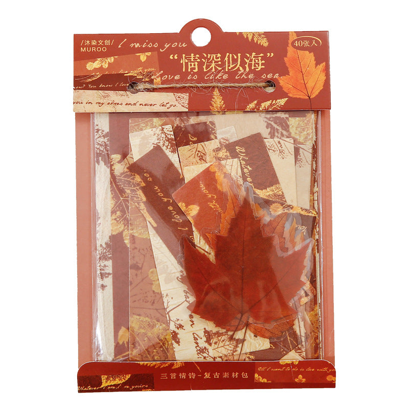 40 Pcs Stickers and Paper Kit SYQS