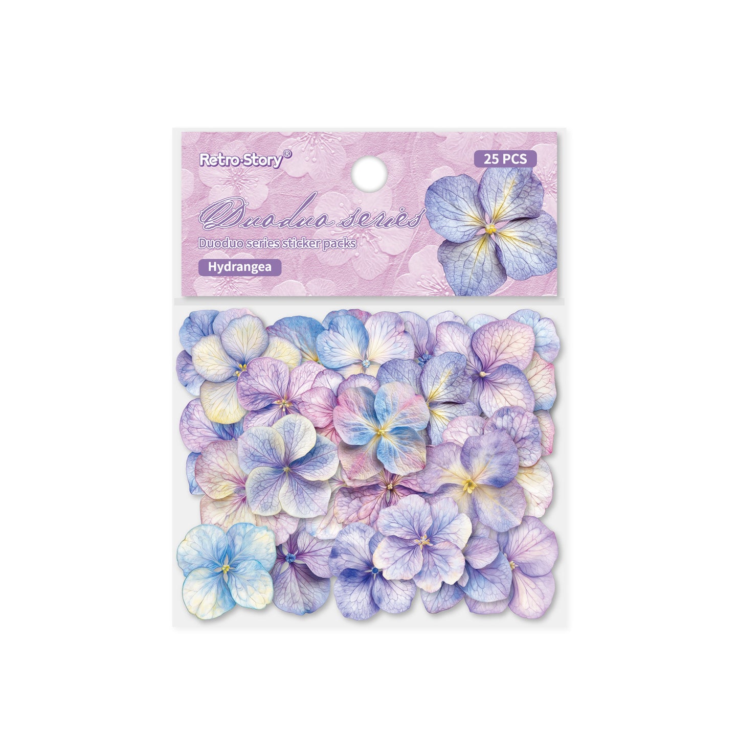 25 Pcs Flower Cardstock Stickers DDXL