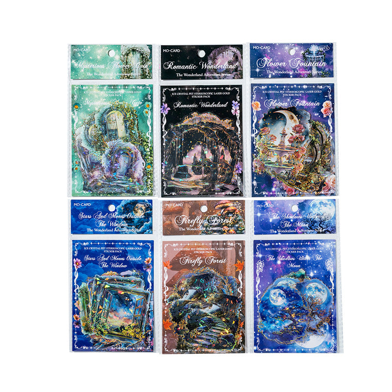20 Pcs Fairyland Shell Lihgt PET Stickers XJQY