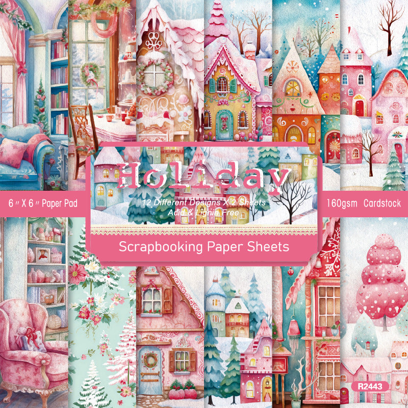 6 inch Fairy House Scrapbook Paper Pad SKP443
