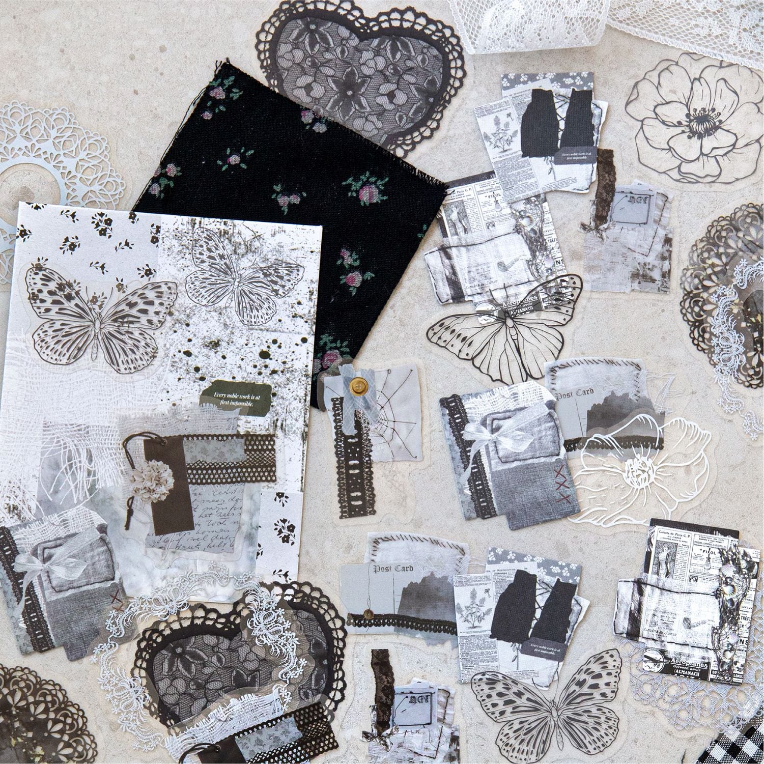 30 Pcs Vintage Journal Stickers PTDY