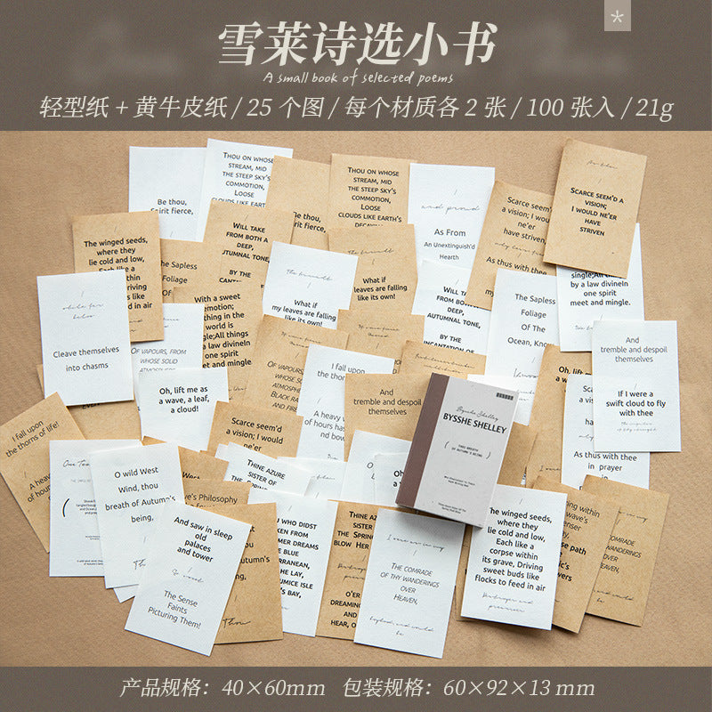 100 Pcs Mini Scrapbook Paper SDJX