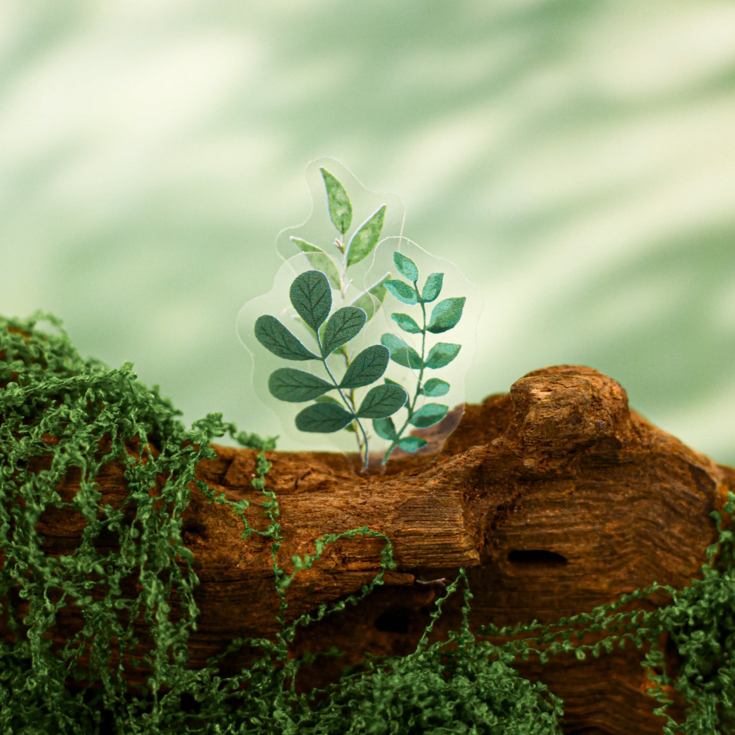 30 Pcs Watercolor Leaf PET Stickers QXXL