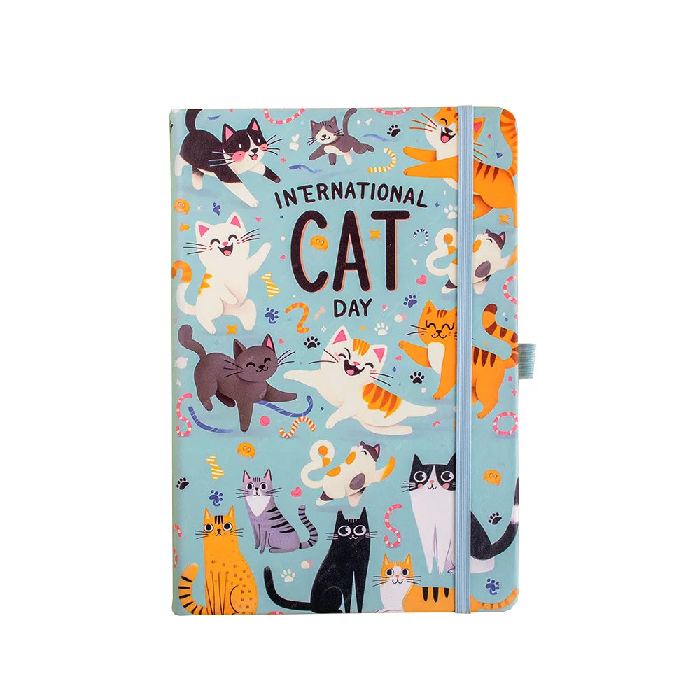 Art Series A5 Hardcover  Notebook - International Cat Day