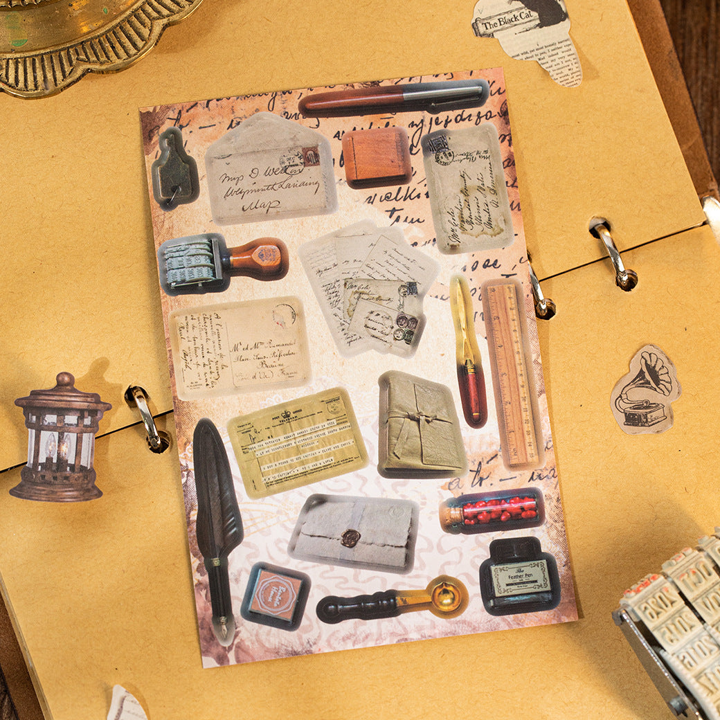 30 Sheets Vintage Journal Stickers Book JLYXY