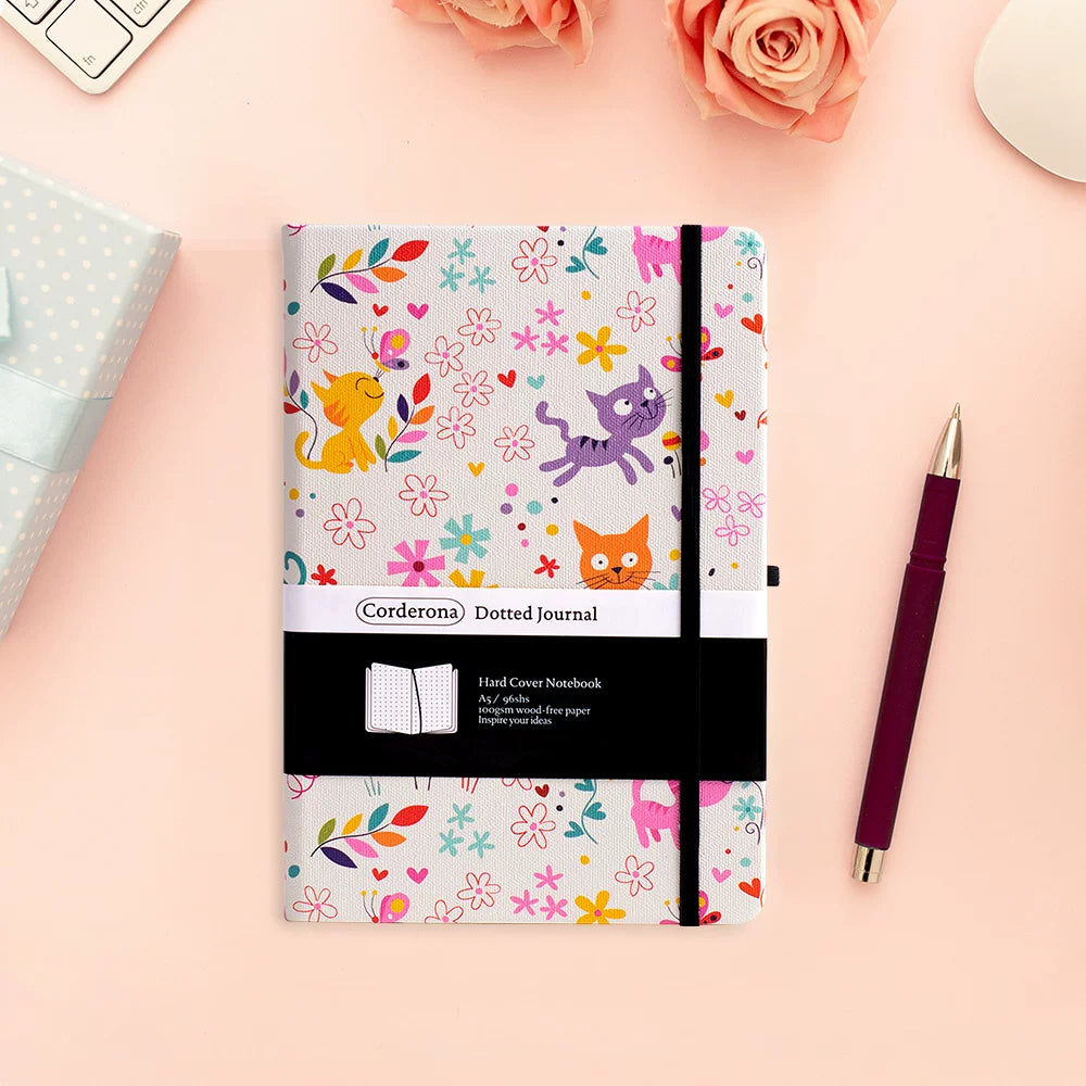 Art Series A5 Hardcover  Notebook - Playful Cats