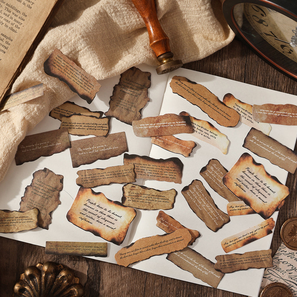 20 Pcs Vintage Letter Stickers HYXJ