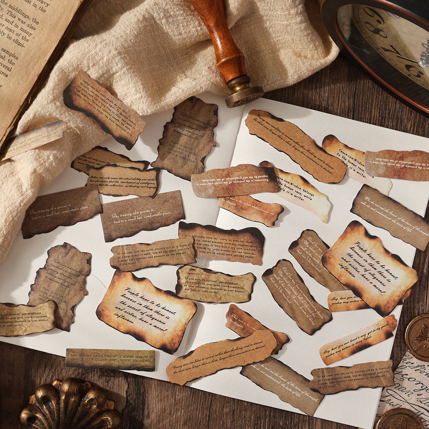 20 Pcs Vintage Letter Stickers HYXJ