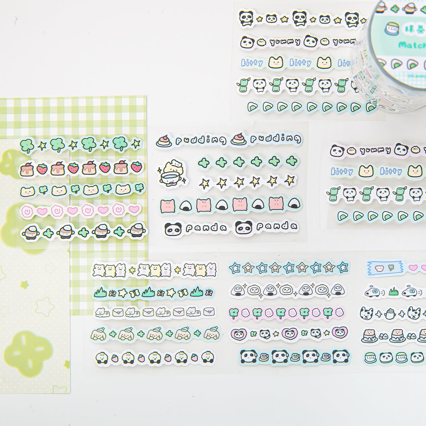 1 Roll Cute Mini Stickers KAPPD