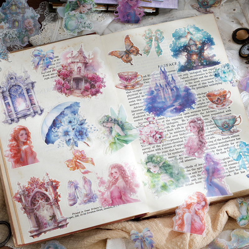 40 Pcs Fairy Tale PET Stickers JLMJ