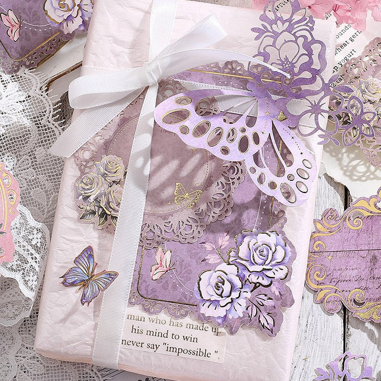 10 Pcs Gold Foil Hollow Cutout Paper FGXY