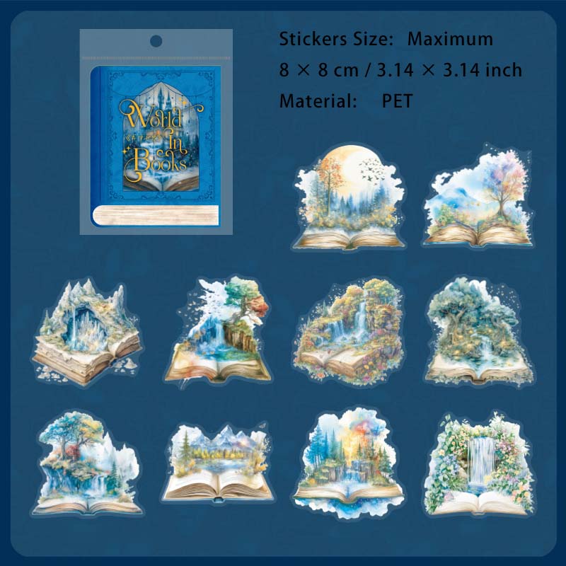 10 Pcs Forest Book PET Stickers SZSJ