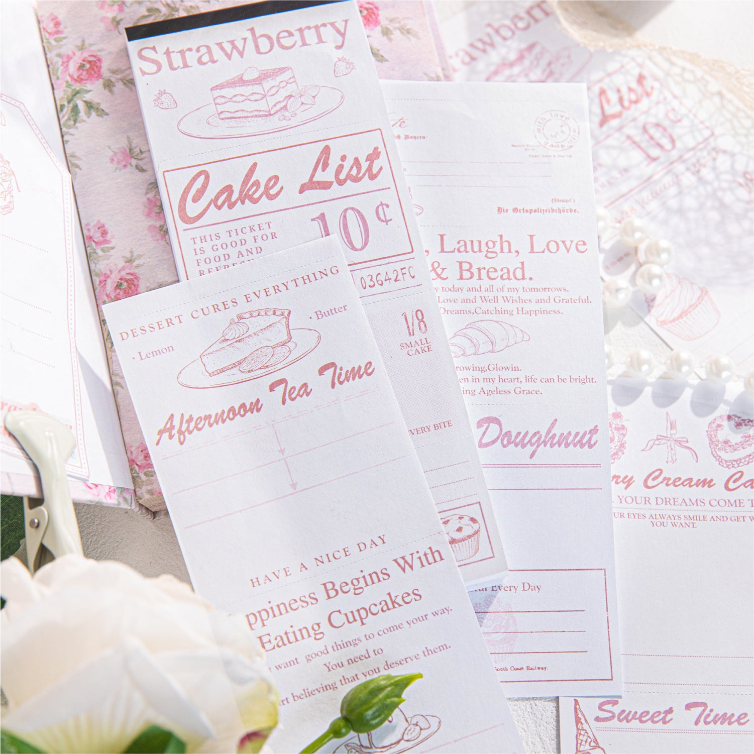 50 Pcs Vintage Ticket Scrapbook Paper LMSH