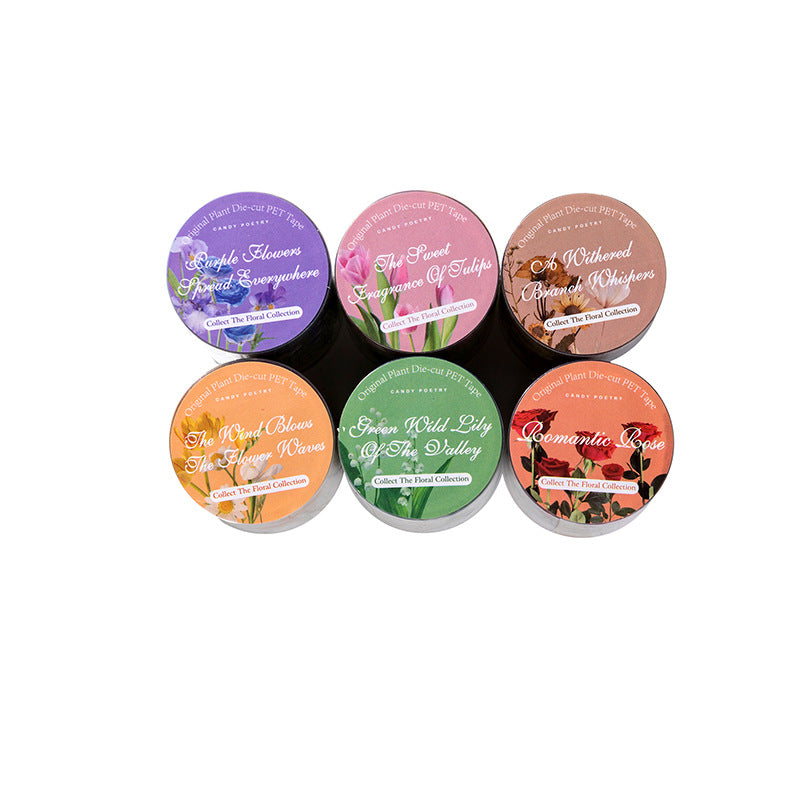 1 Roll Flower PET Tape Stickers SCHY