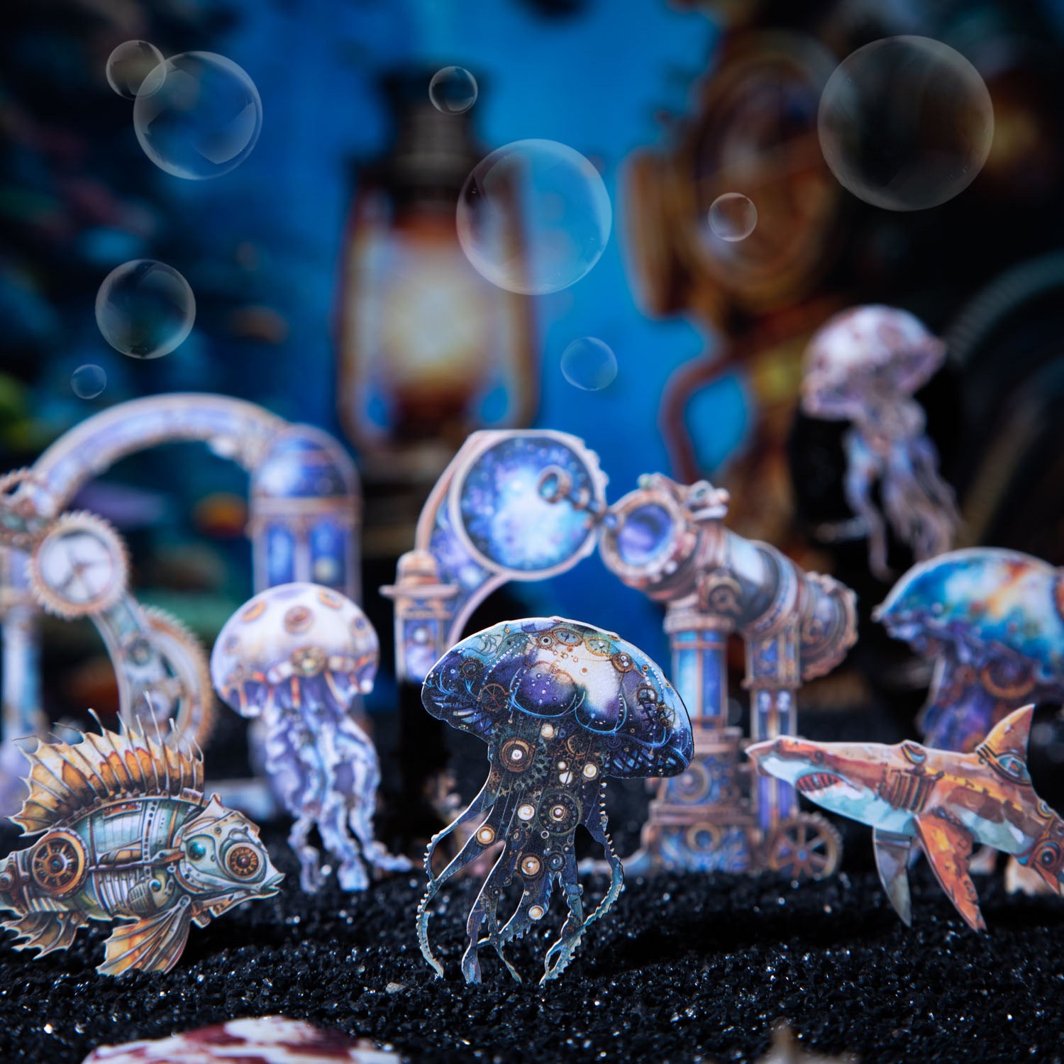 10 Pcs Gothic Theme Cardstock Stickers JXXL