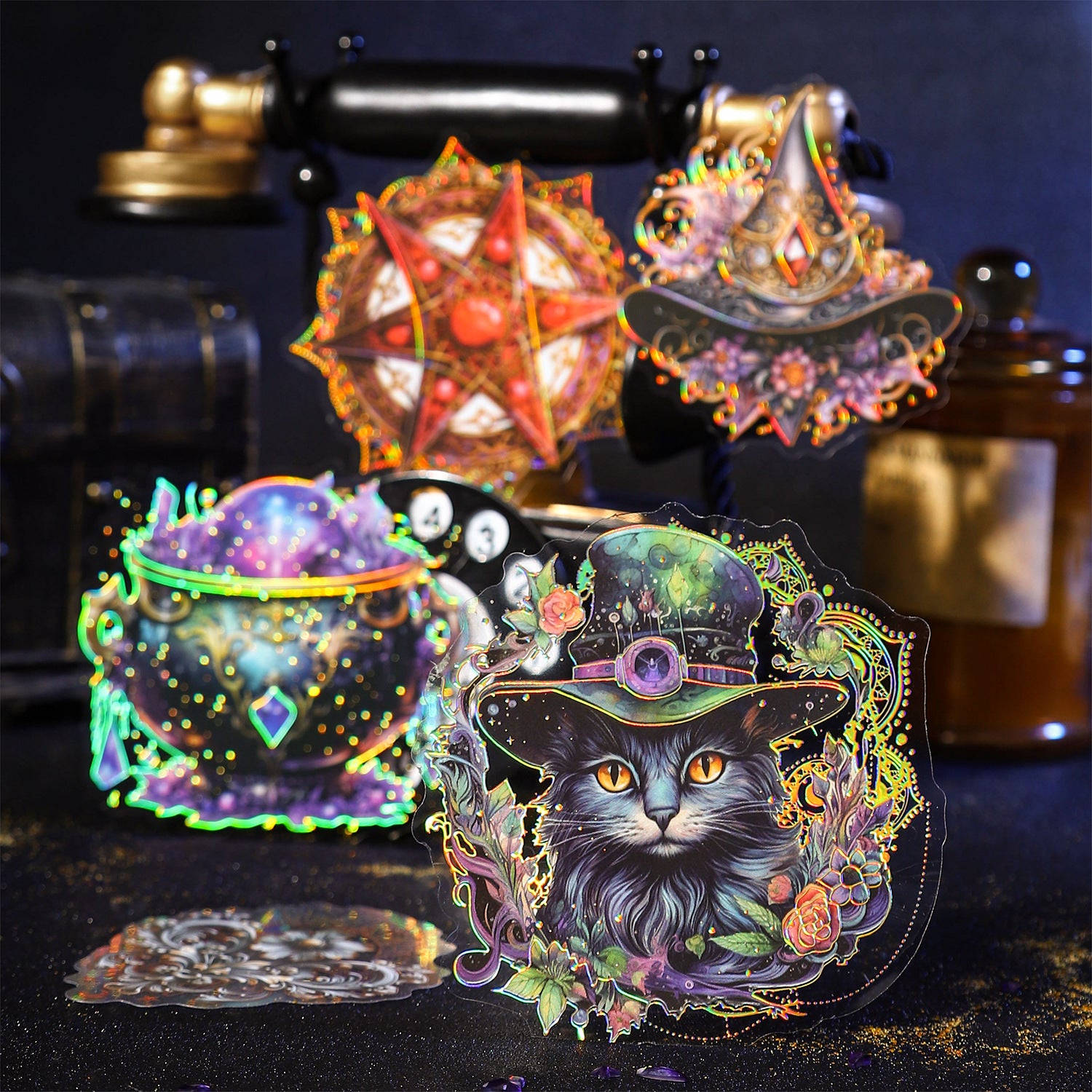 10 Pcs Magic Theme PET Stickers MFSCJ