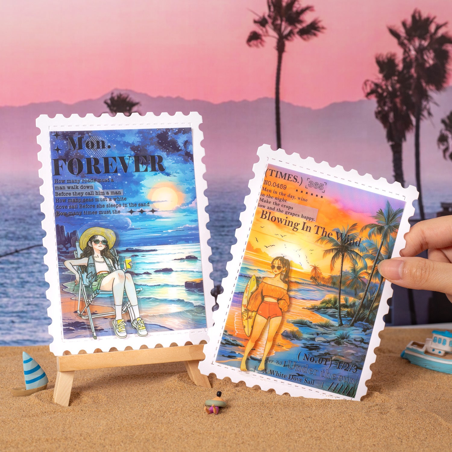 10 Pcs Sunset PET Stickers KZDRL