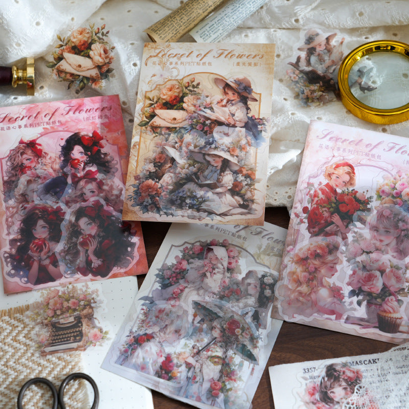 20 Pcs PET Girl Stickers HYXS