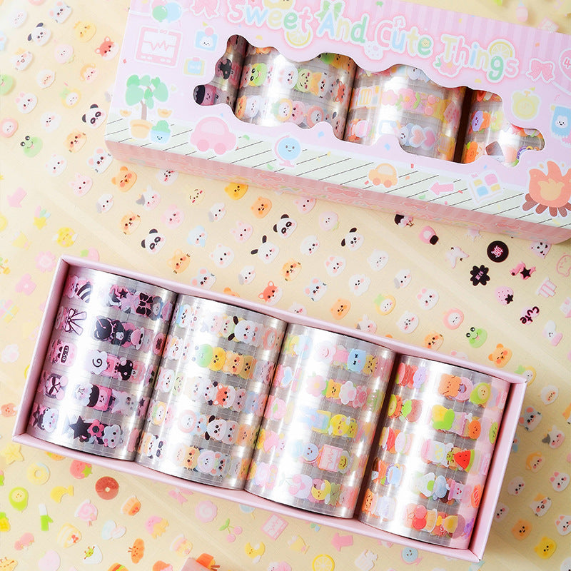6 Rolls Cute Animal Emoji Planner Stickers Tape Set TYMW