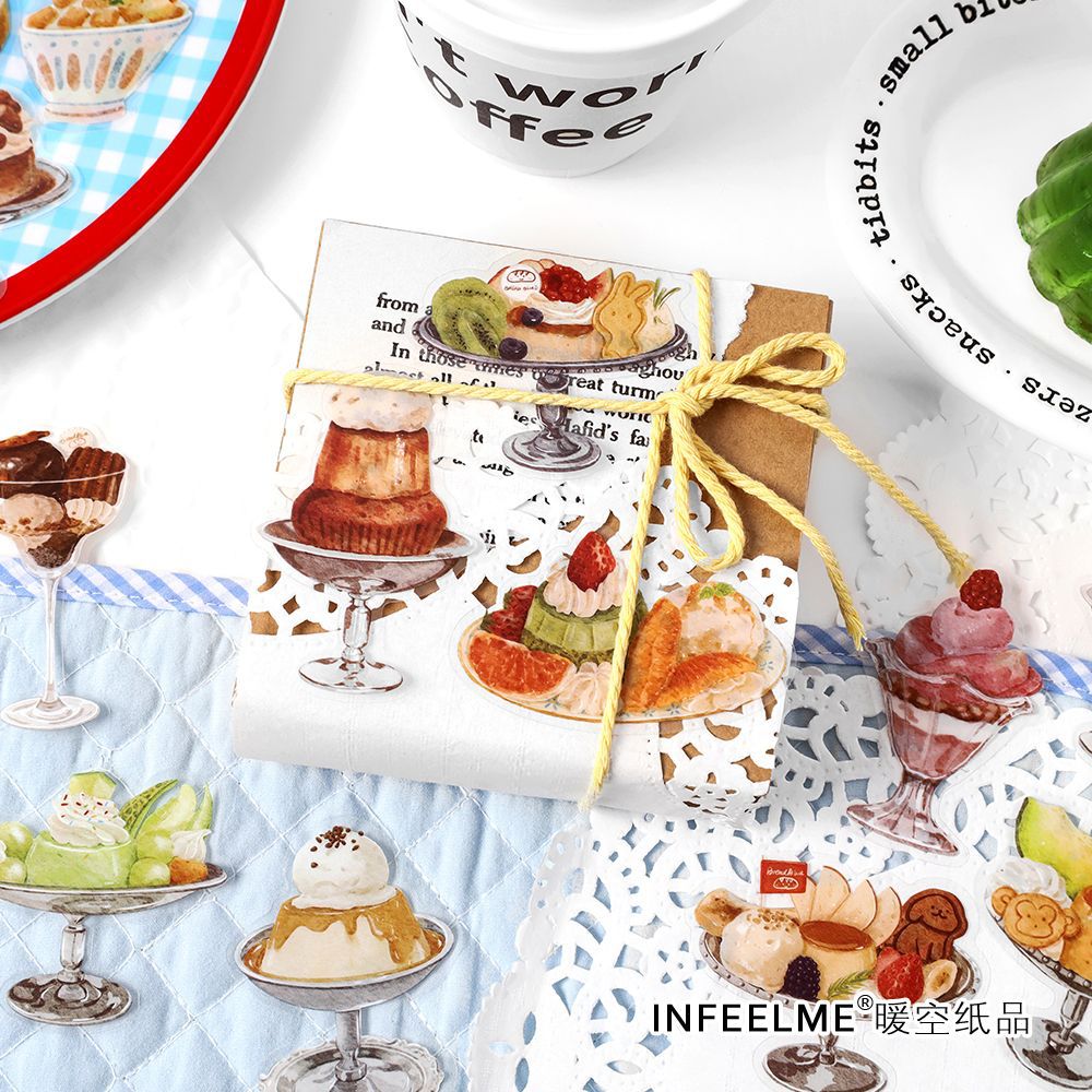 15 Pcs Dessert PET Stickers ZHCD