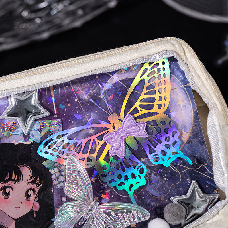 10 Pcs Laser PET Butterfly Stickers
