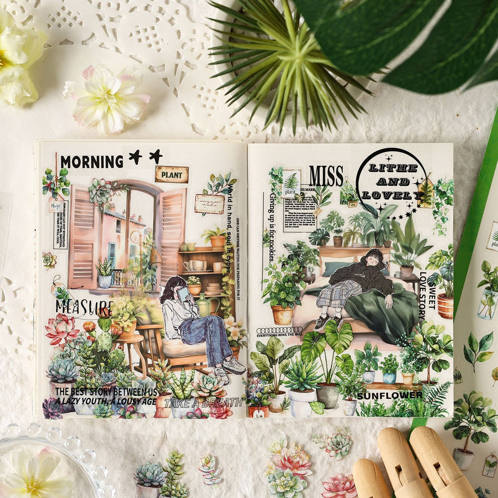 6 Sheets Vegetable Fruit PET Stickers ZRSG
