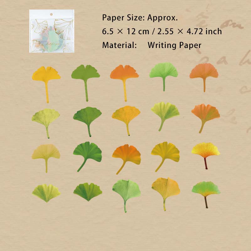 60 Pcs Leaf Theme Notepad Paper SLDX