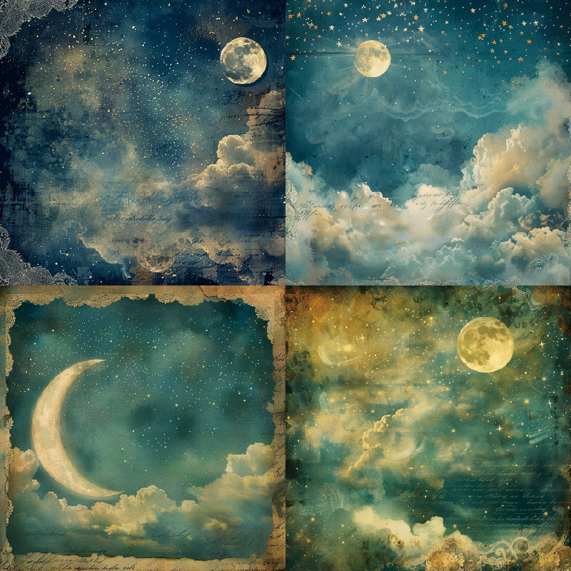 6 inch Moon Night Scrapbook Paper Pad SKP227