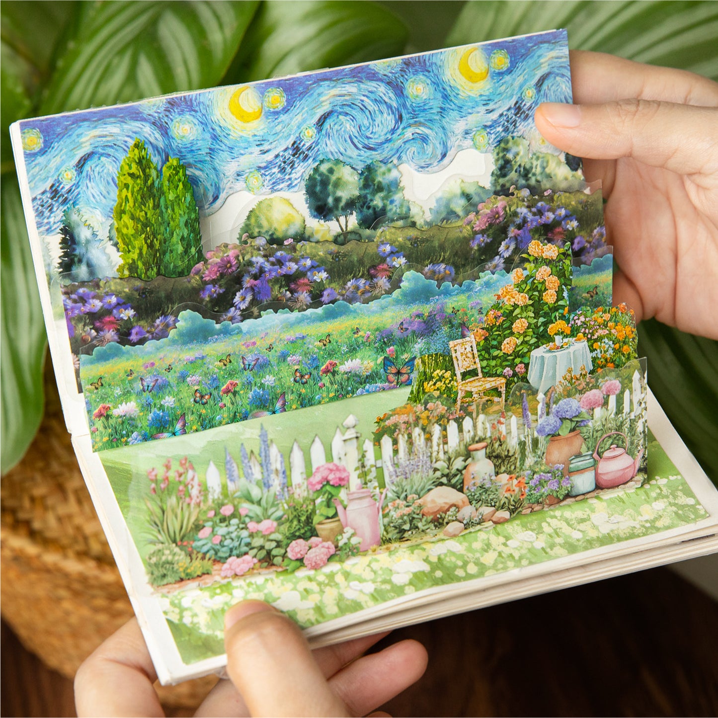 10 Pcs natural Landscape Undersea Stickers ZRBWG