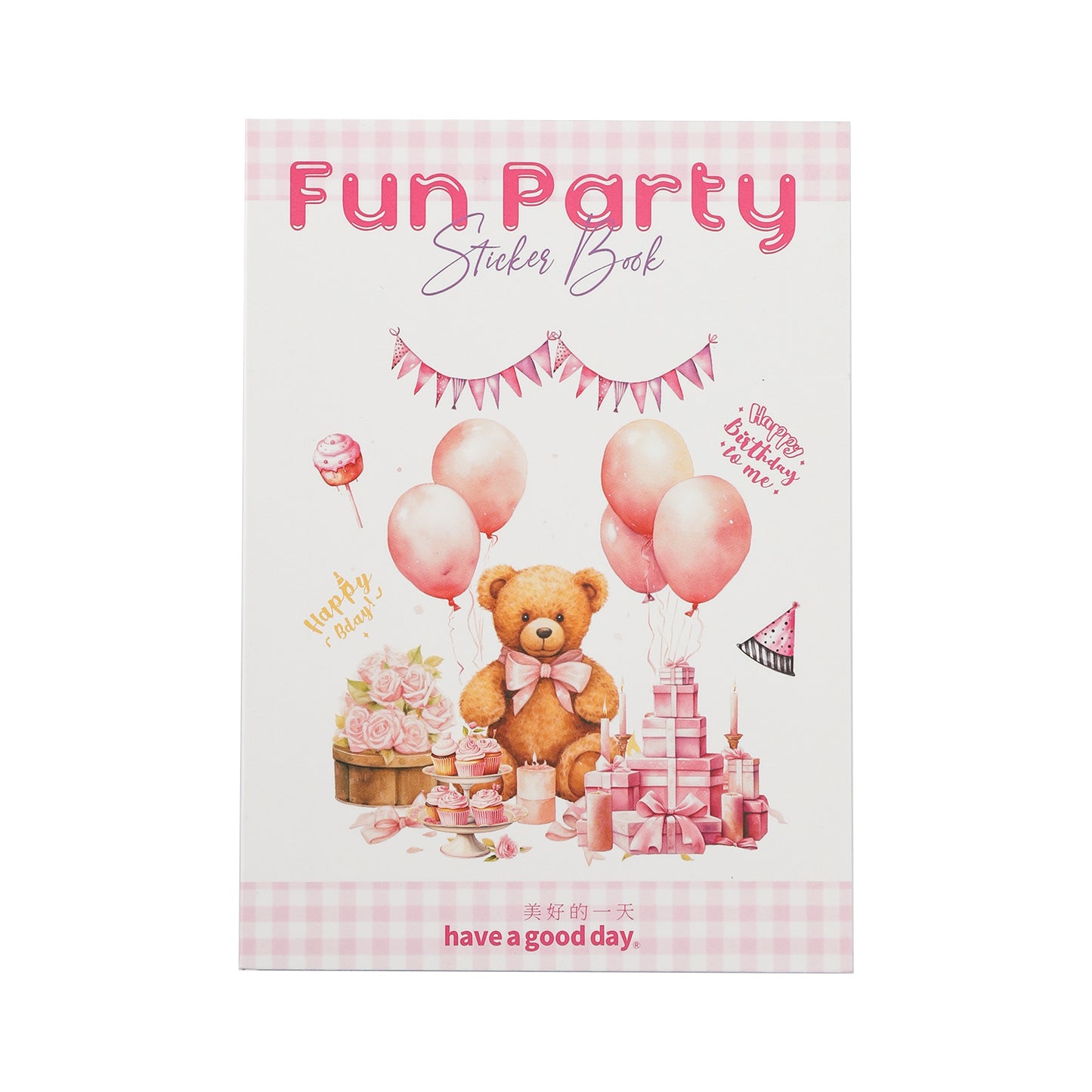 20 Sheets Party Theme PET and Washi Stickers Book HLPD