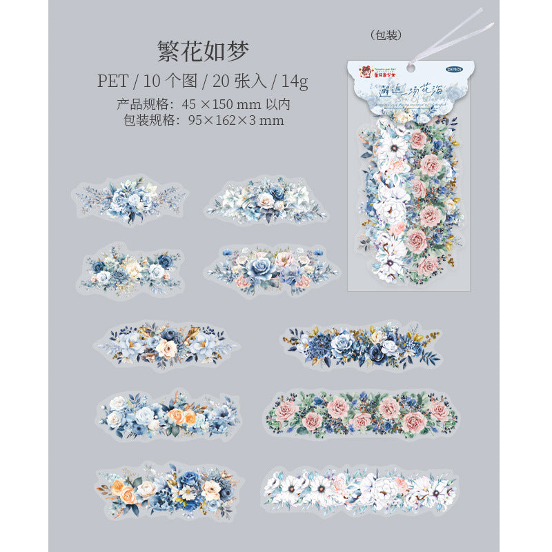 20-Pcs-Flowers-PET-Stickers-XHYCHH