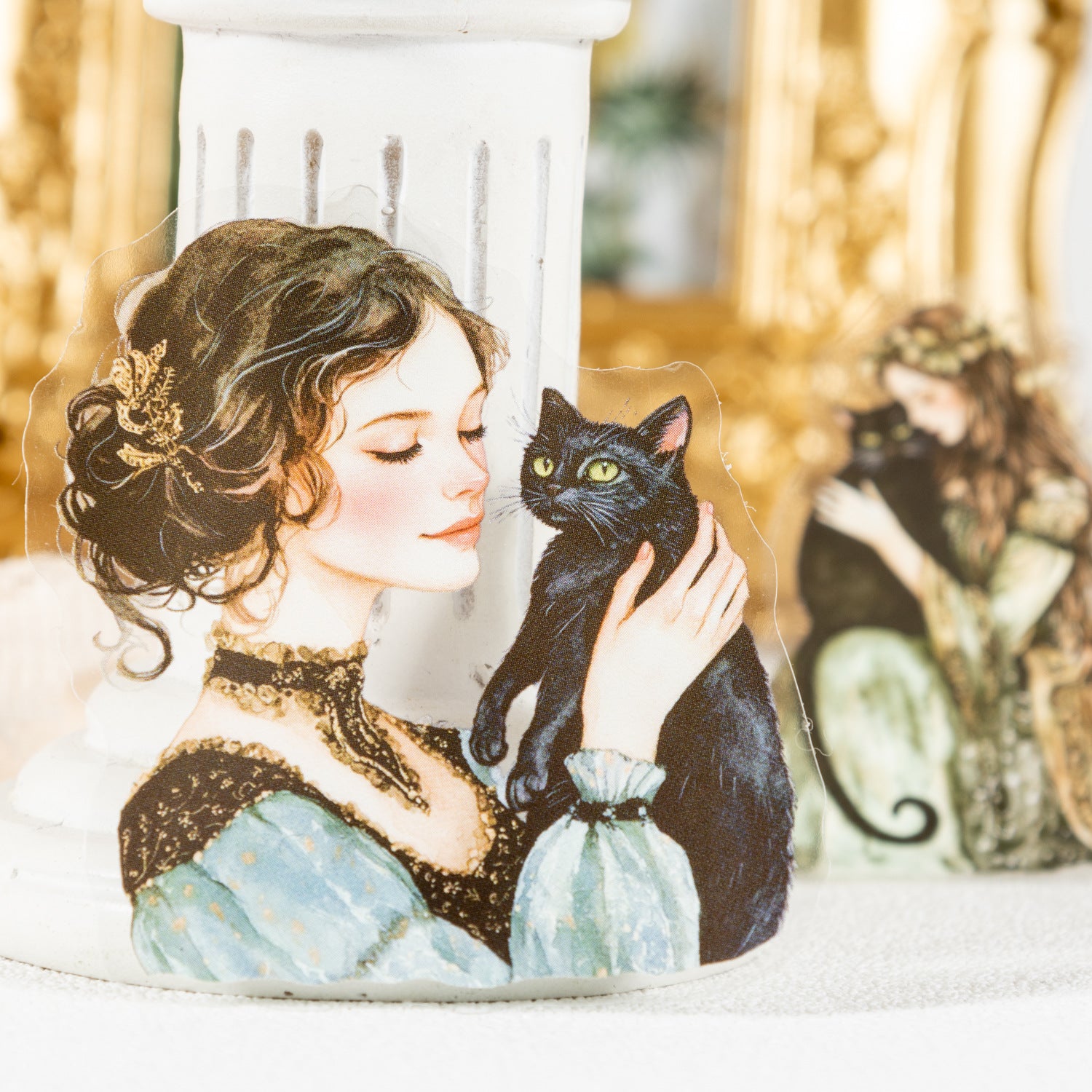 20 Pcs Vintage Lady PET Stickers CXJR