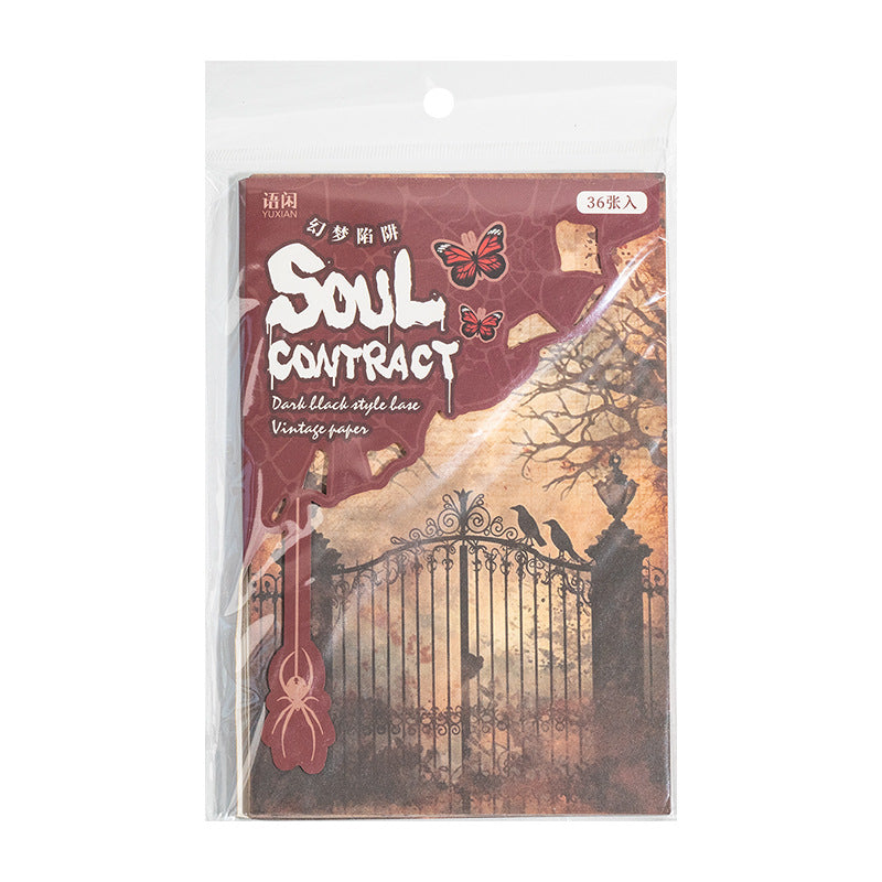 36 Sheets Vintage Gothic Scrapbook Paper LHQY