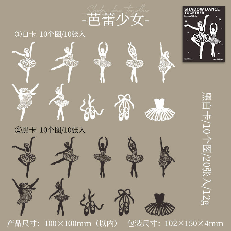 20 Pcs Dance Theme Cutout Paper YZGW