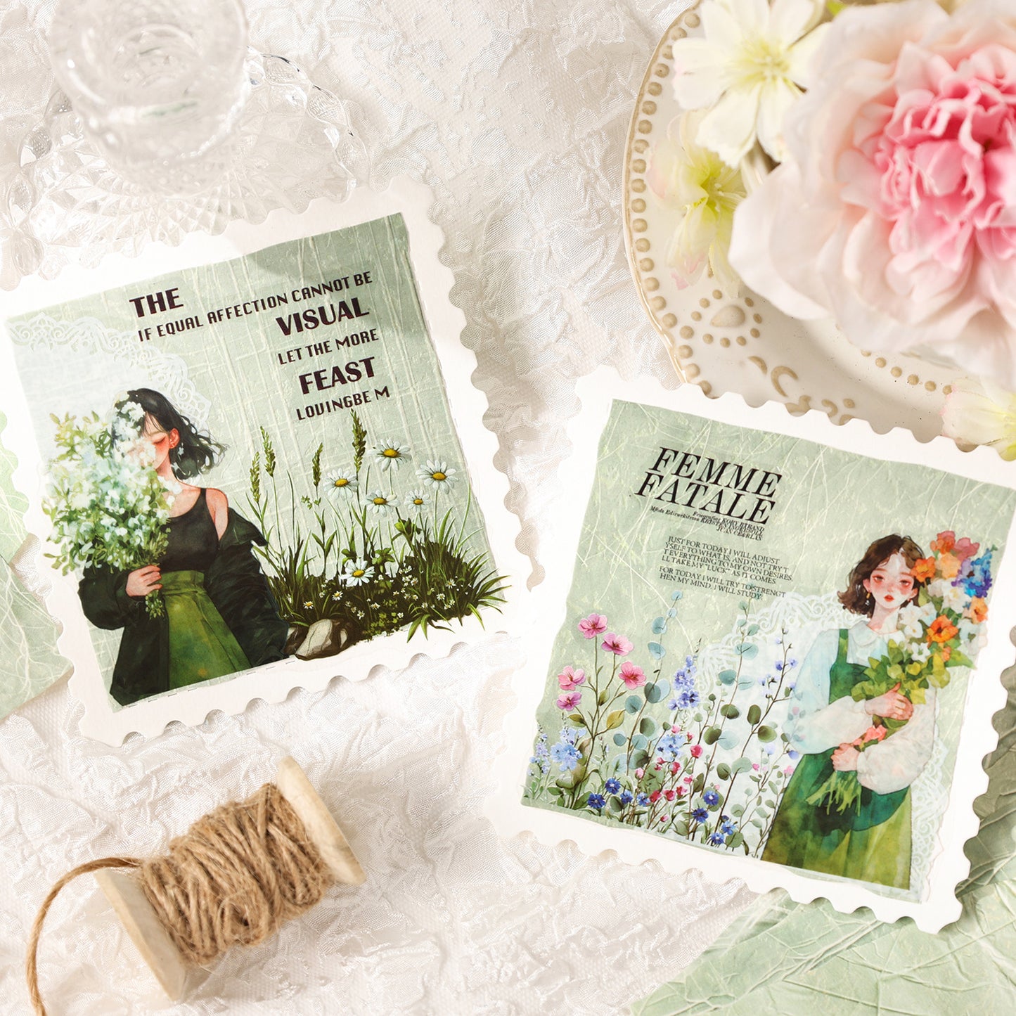 15 Pcs Texture Art Journal Paper YSZJ