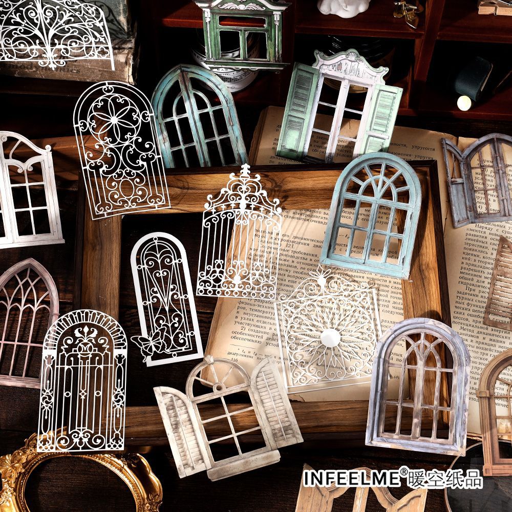 10 Pcs Cutout Windows Journl Paper FGZY