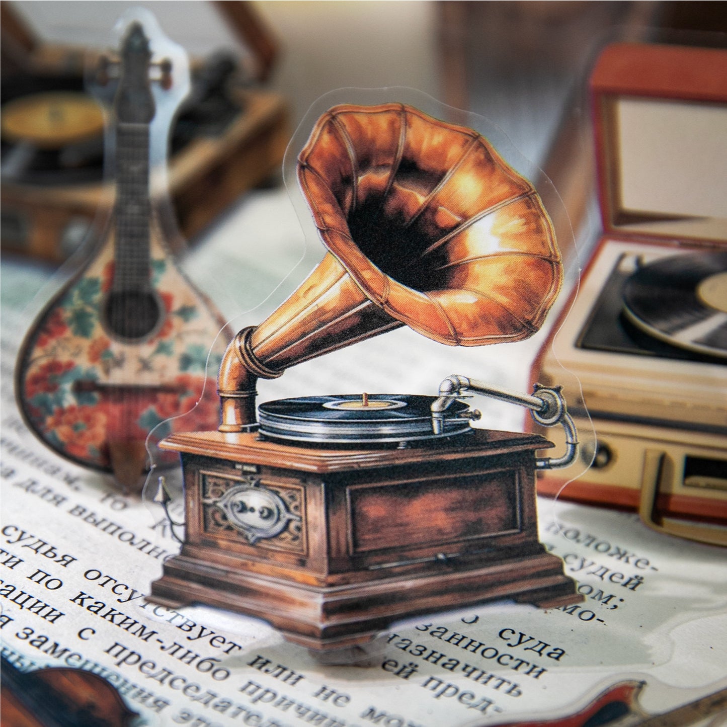 30 Pcs Vintage Journal PET Stickers SJLS