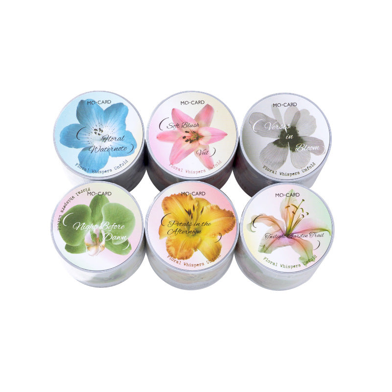 1 Roll Vintage Flower PET Stickers Tape HYDX