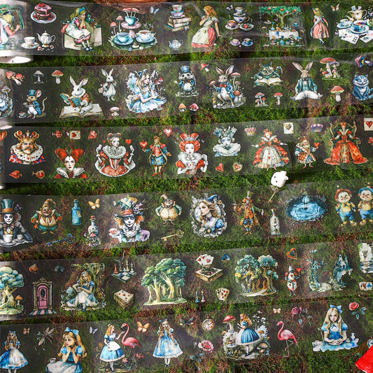1 Roll Alice Theme PET Stickers Tape ALSCHJ